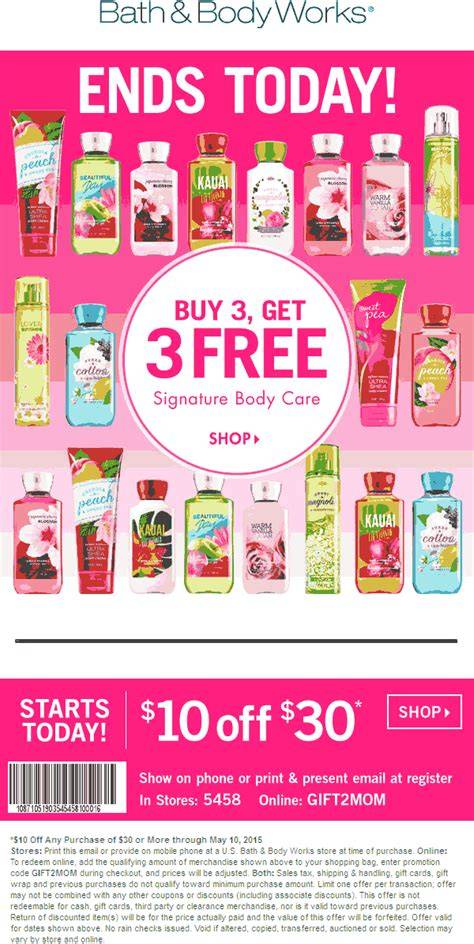 Printable Store Coupons For Bath And Body Works
