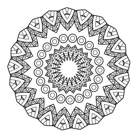 Printable Stress Relief Mandala Coloring Pages