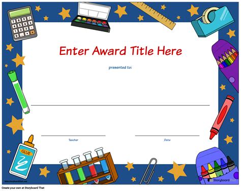 Printable Student Awards