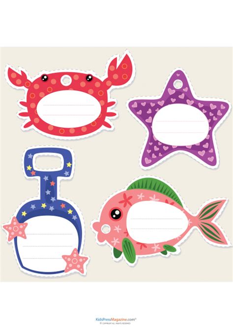 Printable Summer Cubby Name Tags