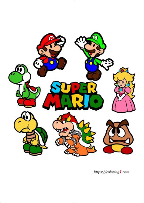 Printable Super Mario Characters
