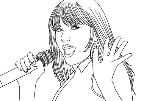 Printable Taylor Swift Coloring Page
