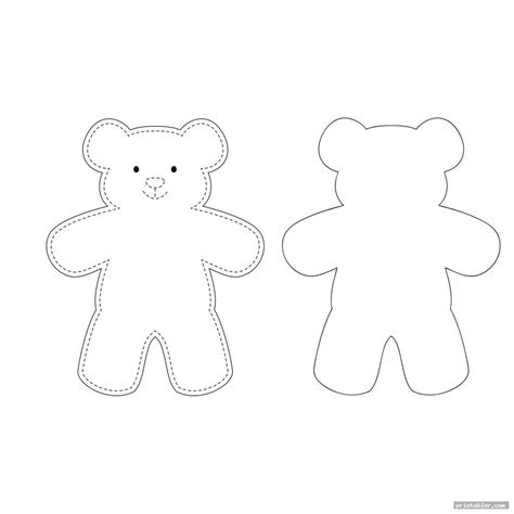 Printable Teddy Bear Sewing Pattern
