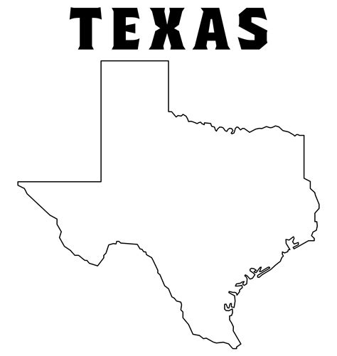 Printable Texas Outline