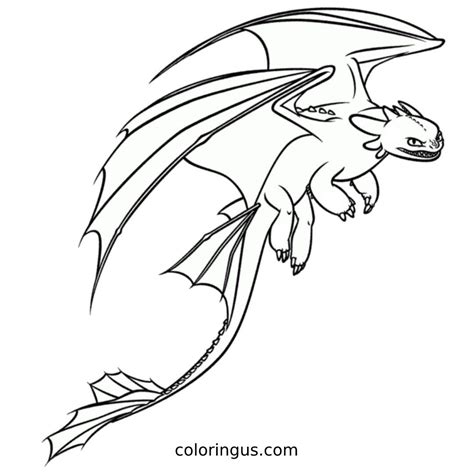 Printable Toothless Coloring Pages