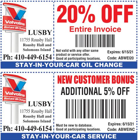 Printable Valvoline Coupons