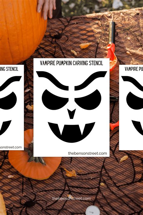 Printable Vampire Pumpkin Stencil