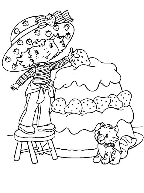 Printable Vintage Strawberry Shortcake Coloring Pages