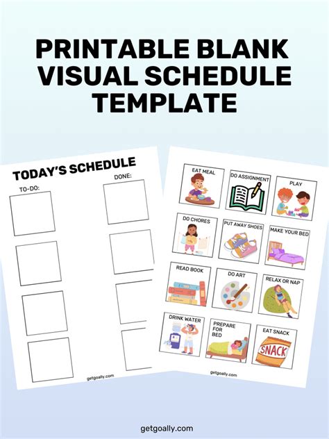 Printable Visual Schedule Template