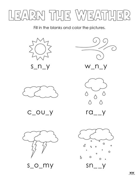 Printable Weather Worksheets