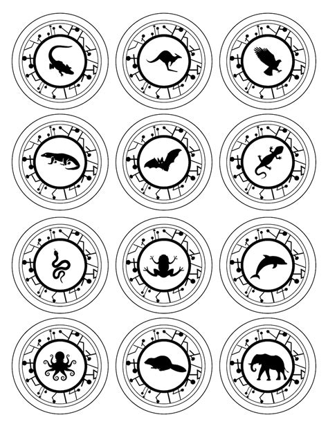 Printable Wild Kratts Creature Power Discs Coloring Pages