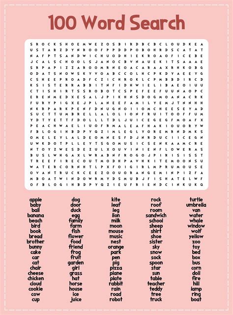 Printable Word Searches Puzzles