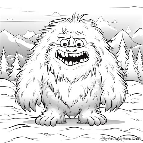 Printable Yeti Coloring Pages