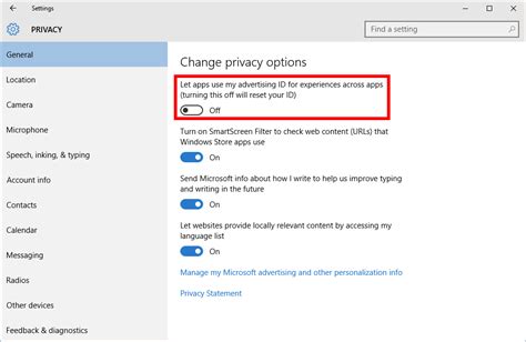 Pengaturan Privasi Windows 10