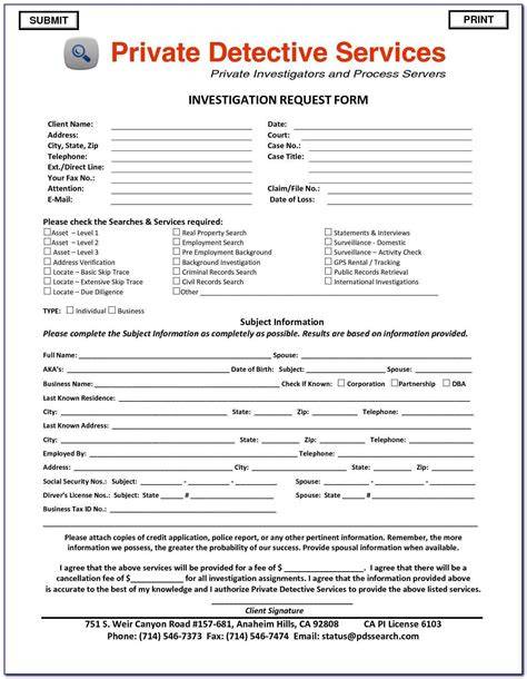 Private Investigator Report Template