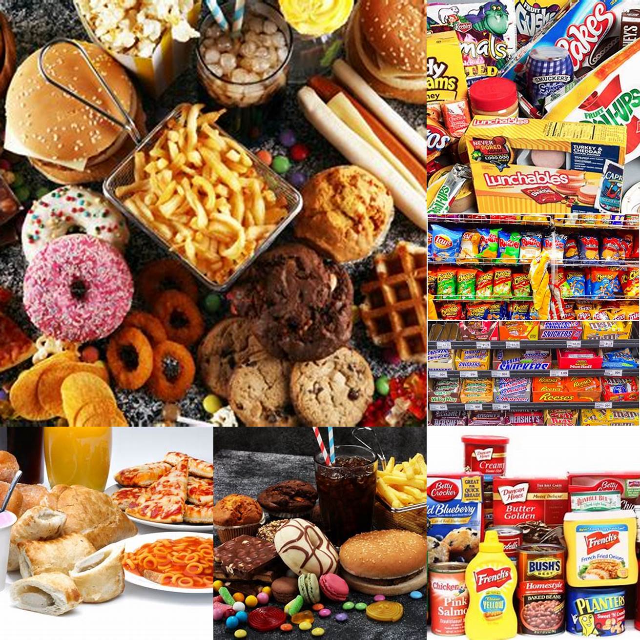 Processed Many American foods such as fast food and packaged snacks are highly processed and contain additives and preservatives