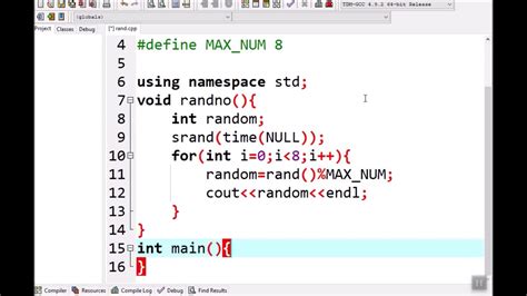 Produce a random number in a range using C