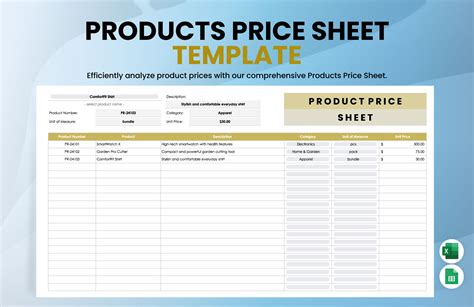 Product Pricing Template