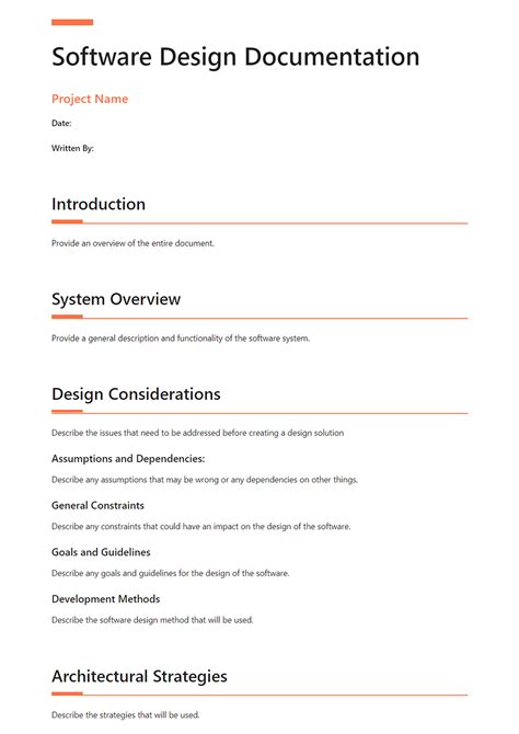 Program Design Document Template