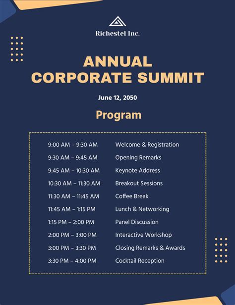 Program Template Free