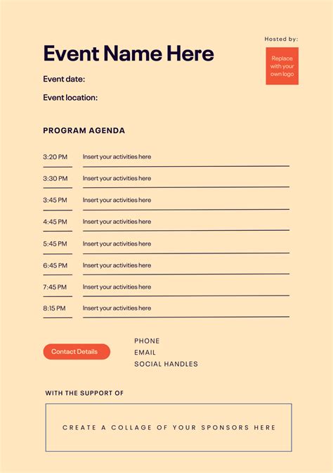 Program Templates For Events
