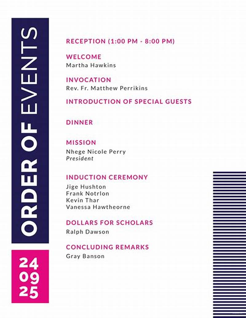 Program Templates For Events