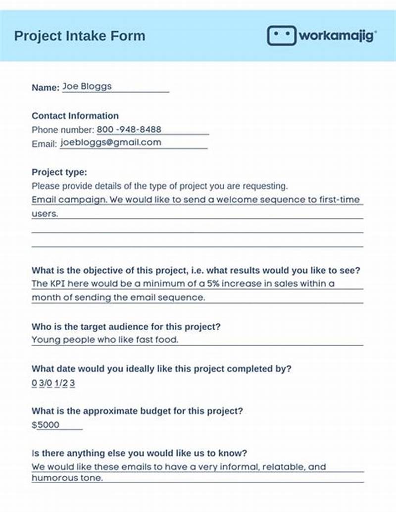 Project Intake Form