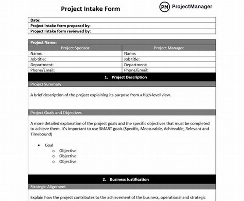 Project Intake Form Template