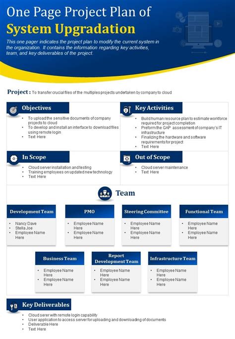 Project One Pager Template