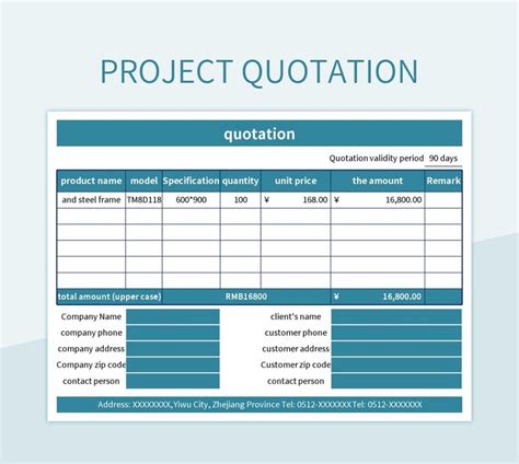Project Quotation Template