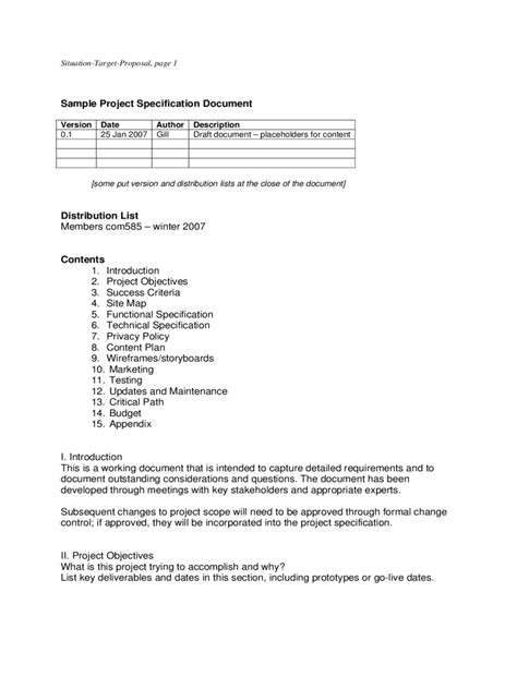 Project Specification