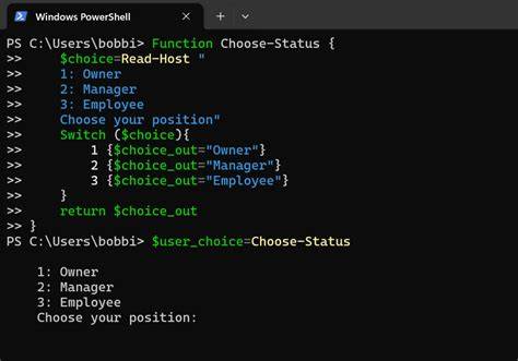 Prompt for user input in PowerShell