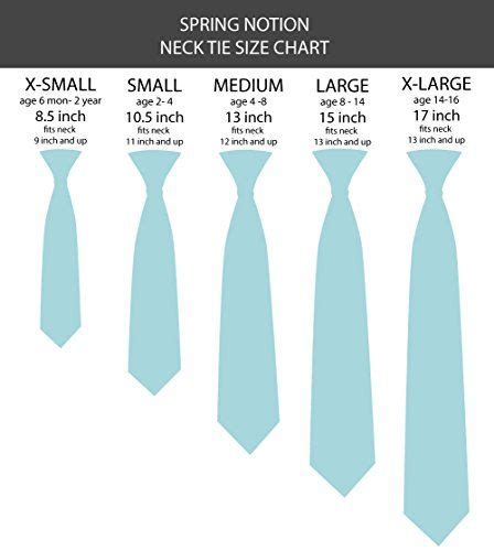 Properly Tied Size Chart