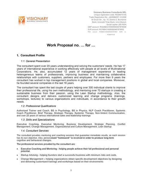 Proposal For New Staff Position Template