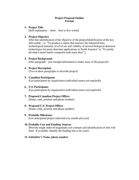 Proposal Outline Template