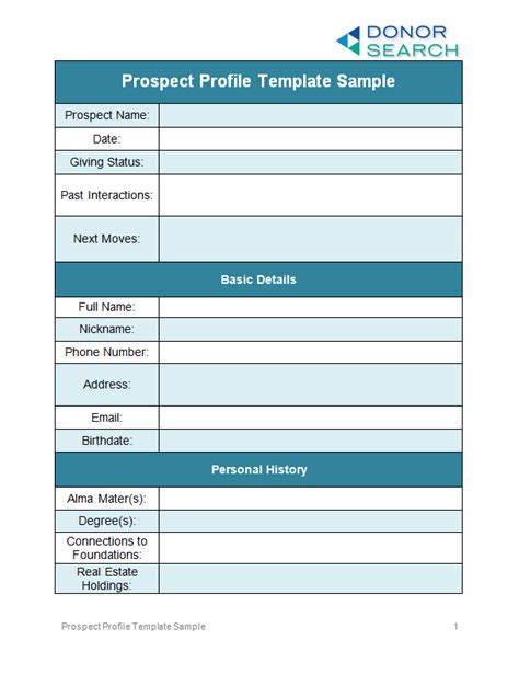 Prospect Research Template