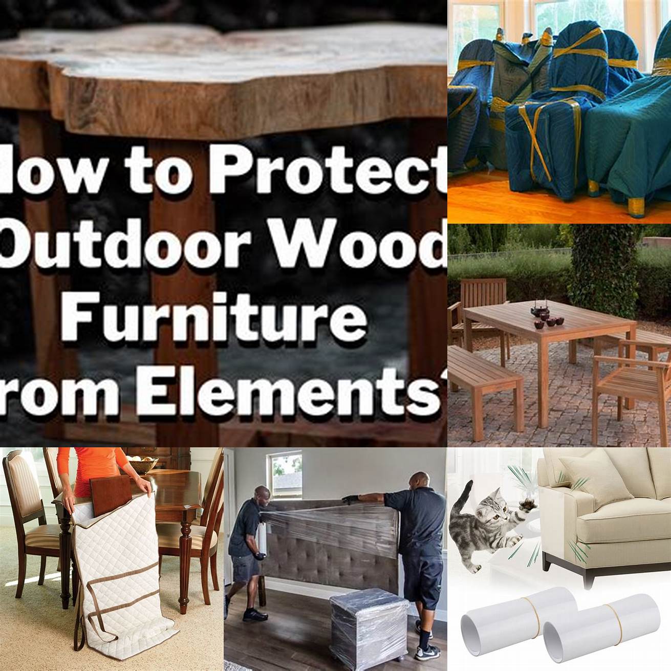 Protect the furniture from the elements