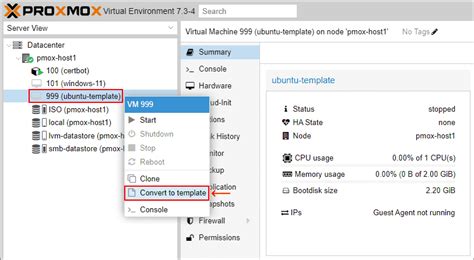Proxmox Convert To Template