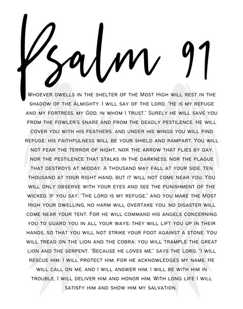 Psalm 91 Niv Printable