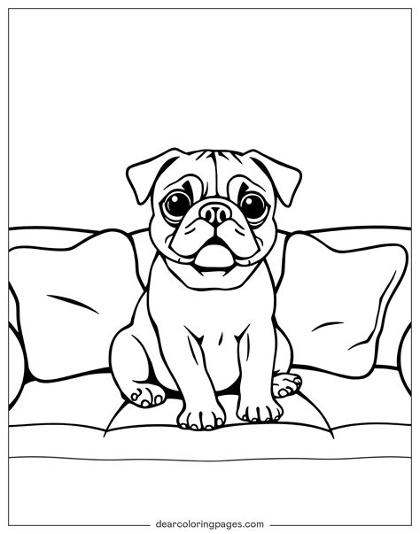 Pug Coloring Pages Printable
