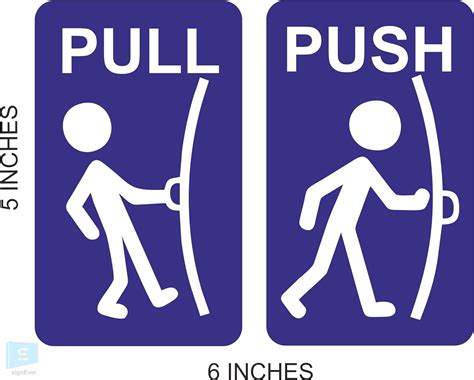 Push Signs for Glass Door