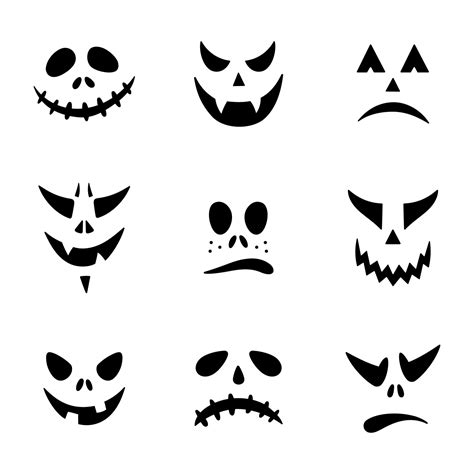 Pumpkin Face Templates Scary