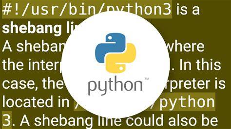 Purpose of usrbinpython3 shebang