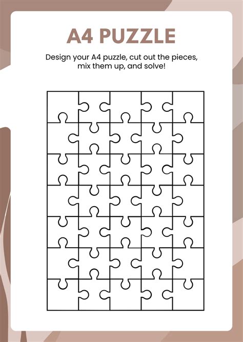 Puzzle Outline Template