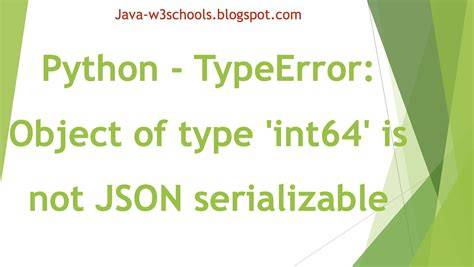 Python - TypeError Object of type int64 is not JSON serializable