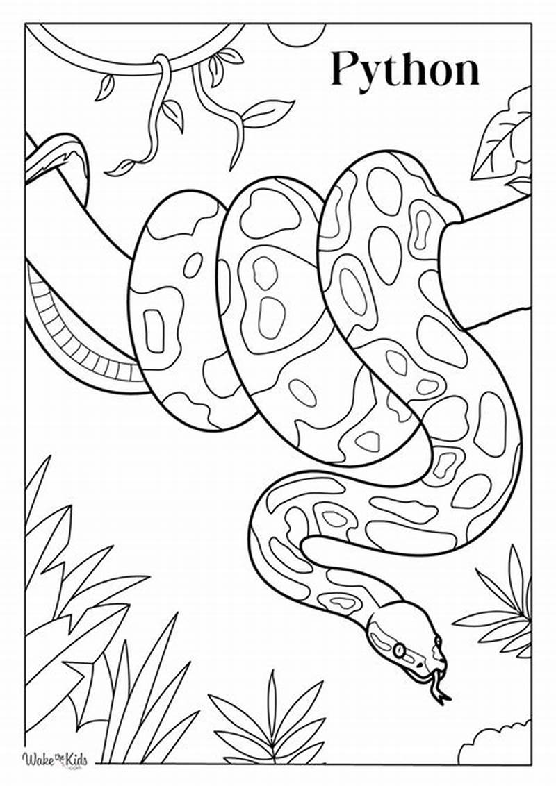 Python Coloring Pages