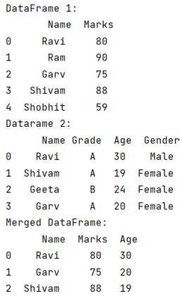 Python Pandas merge only certain columns