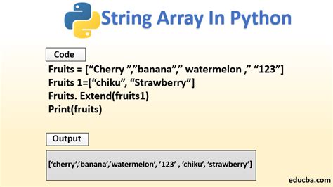 Python String Array Example