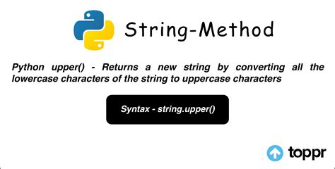 Python String Upper Method