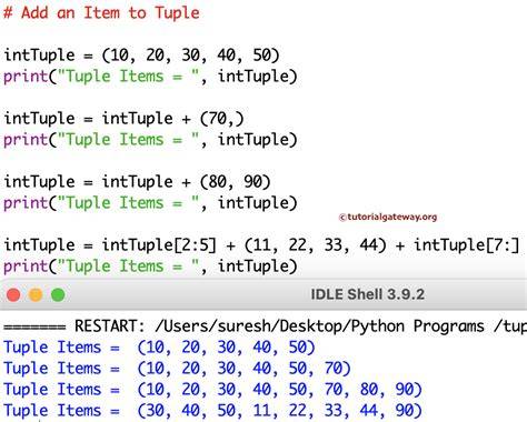 Python add item to the tuple